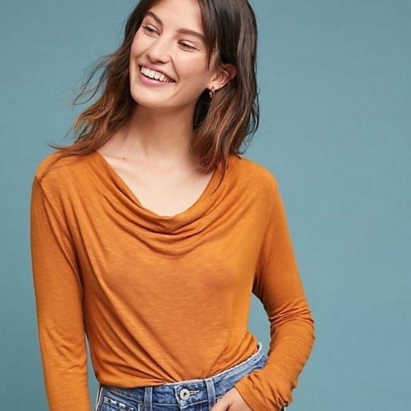 DOLAN Mustard Kirby Cowlneck Longsleeve Top - Picture 12 of 12